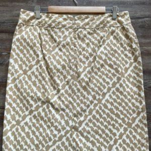 J. CREW Stretch Women's Pencil Skirt Gold Diamond